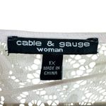 Cable & Gauge Woman Light Pink Long Sleeve Lace Trim Lightweight Blouse Size 1X Photo 3