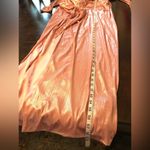 House Of CB NWOT Mina Metallic Pink Silky Floor Length Gown Maxi Dress Sz L Photo 9
