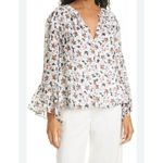 Rebecca Taylor Harper Poppy Floral Silk Blouse M Cottagecore Preppy Top ($345) Photo 1