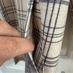 T Tahari Tahari Plaid Faux Suede Blazer NWT size Small Open‎ Front Longline Beige Black Photo 6