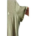 Ralph Lauren Polo  Army Green V-Neck Rolled Cuff Sleeves Tee Large Photo 3