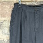 Madewell The Harlow Pants Women 6 Black Wide Leg Trouser Corpcore Linen Blend Photo 3