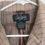 City Streets Tan Striped Blazer Size M Photo 6