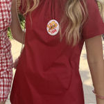 Sugar Lips Deep Red Short Sleeve  Dress Photo 0