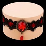 Black/Red Lace Necklace Collar‎ Choker Retro Style Cosplay Fashion Jewelry Black Photo 12