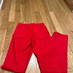 ZARA  Vibrant Red Straight-Leg Pants Photo 1