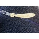 Woolrich Jacket L Vintage Sherpa Fleece Full Zip Navy Blue Cinched Waist Photo 9