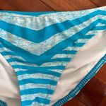 Speedo Peacock Blue Bikini Mesh Top Hipster Bottom Athletic Beach Coastal Summer Photo 3