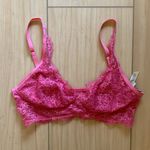Free People  Pink Lace Bralette Intimates Size Small Photo 0