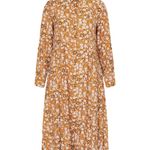 Source Unknown NWOT Shirtdress Floral Midi Carmel Women’s Size Small Photo 12