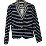 J.Crew J. Crew Schoolboy Navy Blue & White Striped Long Sleeve Button Blazer Size 00 Photo 0