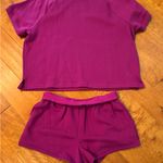 PINK - Victoria's Secret Victoria’s Secret PINK Set Sweatshirt & Shorts SET • Raspberry Sweatshirt Shorts Photo 1
