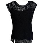 Stitch Fix Pixley  Blouse Lace Zip-Up Cap-Sleeve Layering Small Photo 1