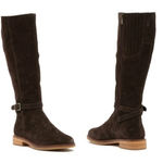 Clarks New Clarkdale Clad Suede Riding Boot Dark B Photo 0