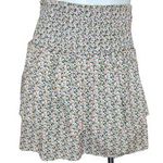 VERO MODA NWT Vera Moda Womens Small Lykke Floral 2 Layer Short Skirt Smocked 100% Cotton Photo 9
