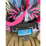 Ladies Flip Flops M 7 8 Tropical Floral Tie Dye Casual Beach Sandals Black Photo 1