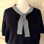 NWT!Designers Originals Black Sweater with Houndstooth Tie Size 3X Photo 2