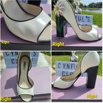 Fabrizio Viti Daisy white open toe sandals chunky heel pumps sz 38= US 7.5/8 Photo 14