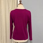 Lands' End  Plus Women Purple Shaped Fit Long Sleeve‎ Round Neck Tee Size 1X Photo 4