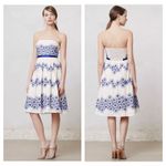 Anthropologie  Moulinette Soeurs Forget Me Not Midi Dress Size 2 Floral Vintage Photo 1