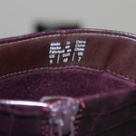 Rachel Zoe Deep Mahogany Croc-Embossed Maya Heeled Platform Bootie Size 9 Photo 4