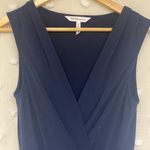 BCBGeneration  Navy Blue Faux Wrap Skirt V Neck Romper Size XS Photo 3