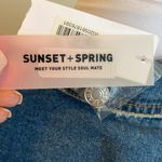 Sunset + Spring Rainbow Trim Denim Jacket Size XS Photo 7