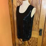 Vtg 90s sequined black tank top Size M Photo 4
