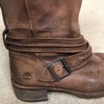 Timberland  Women’s Whittmore Brown Leather Mid-Calf Western Buckle Strap Boots Photo 4