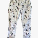 Lucky Brand  White Floral Print Cropped Lolita Capri Jeans 6/28 summer boho Photo 0
