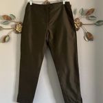 Max Mara S  Olive Green Flat Front Straight Leg Pants Size 4 Photo 0