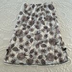 Vintage Floral Lace Trim Slip Skirt Gray Size M Photo 0