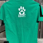 Gildan Keep Calm Adopt Paws Whiskers Cat Lover Green T Shirt Small Photo 3