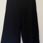 Vince  Black Wool Blend Twill Cropped Wide Leg Pants Work Trousers 4 Photo 0