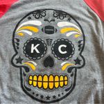 Bella Canvas  Kansas City Football Sugar Skull Jersey T-Shirt Size Medium… Photo 4