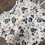 THE GREAT. Long Sleeve Sleep Tee Top Midnight Autumn Floral Blue White 2 Medium Photo 7