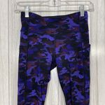 Lululemon Pace Rival Crop Hounds Camo Emperor Blue Black size 2 W6AB1S Photo 2