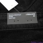 J Brand NEW black selena bootcut midrise skinny crop corduroy pants, 30 Photo 5
