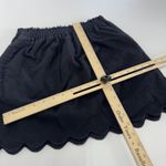 J.Crew Skirt Womens 6 Black Linen Cotton Blend Scallop Hem Pull On Casual Photo 6