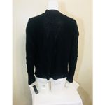 BCX  Black Cardigan Large Sweater Waffle Knit Photo 2