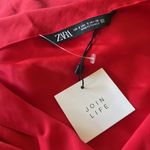 ZARA NWT  SCOOP BACK CRISSCROSS CAMISOLE SILKY TOP RED BLOGGERS FAV SMALL Photo 8