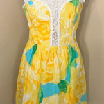 Lilly Pulitzer  First Impressions Yellow White Reagan Sunglow Dress Size 2 Photo 0