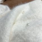 French Connection size small calico rabbit hair cardigan pearl button down flaw Photo 8