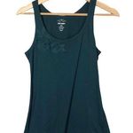 Old Navy Y2K Green Rose Detail Cotton Tank Top XS Photo 0