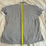 Adidas Gray & White Striped Cotton Short Sleeve Athletic T-Shirt Size Medium Photo 5