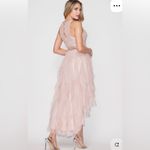 Teeze Me  Metallic Lace Glitter Mesh High Low
Dress in Blush, Sz 1/2 Photo 2