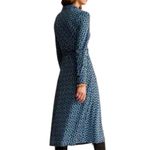 Like New Boden Laura Chain Link Jersey Knit Midi Dress Size 2 Blue Photo 2