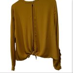 Olivaceous Tie Back Blouse Top Photo 9