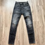 R13  High Rise Skinny Jeans in Morrison Black Size 25 Photo 3