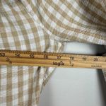 J.Crew Seersucker Ruffleneck Mini Dress Women 4 White Beige Gingham Plaid Preppy Photo 10